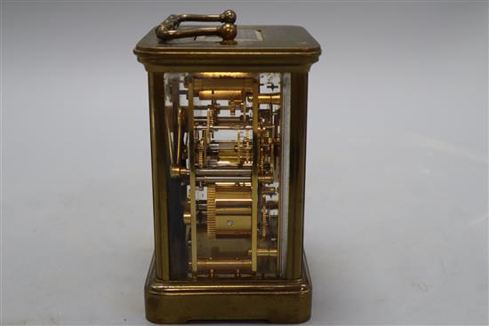 A Matthew Norman of London brass cased carriage timepiece